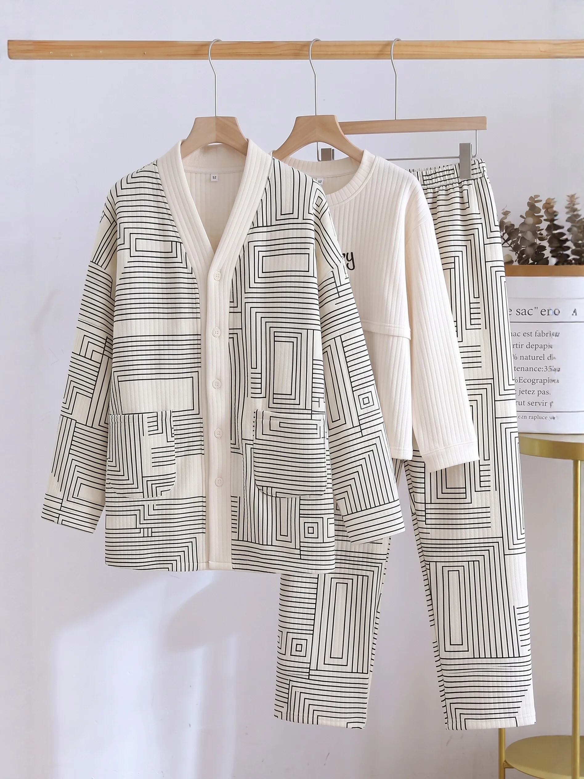 air-cotton-maternity-sleepwear-three-piece-set-for-postpartum-nursing-comfortable-breathable-long-sleeve-v-neck-loose-fit