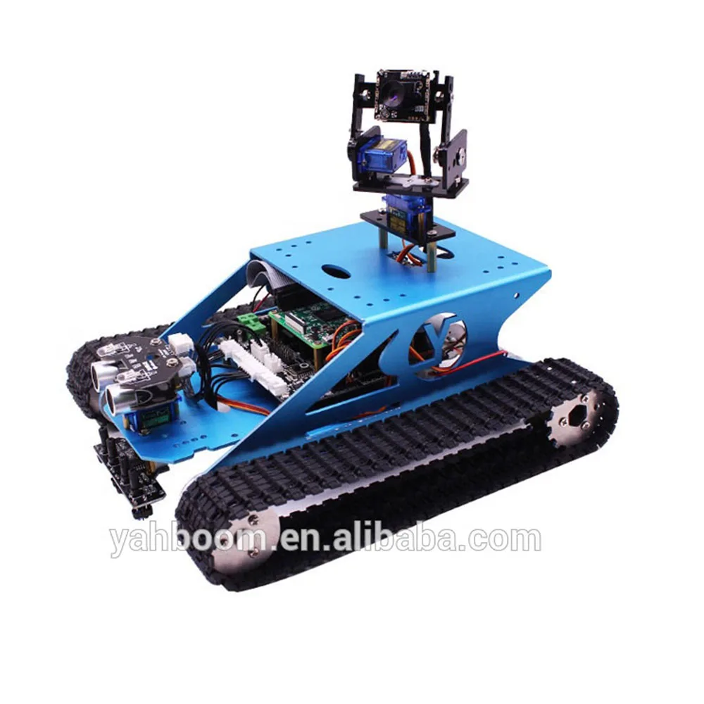 Yahboom Maker Stem Education G1 Smart Raspberry Pi 4 Tank Robot Car Kit مع كاميرا WIFI