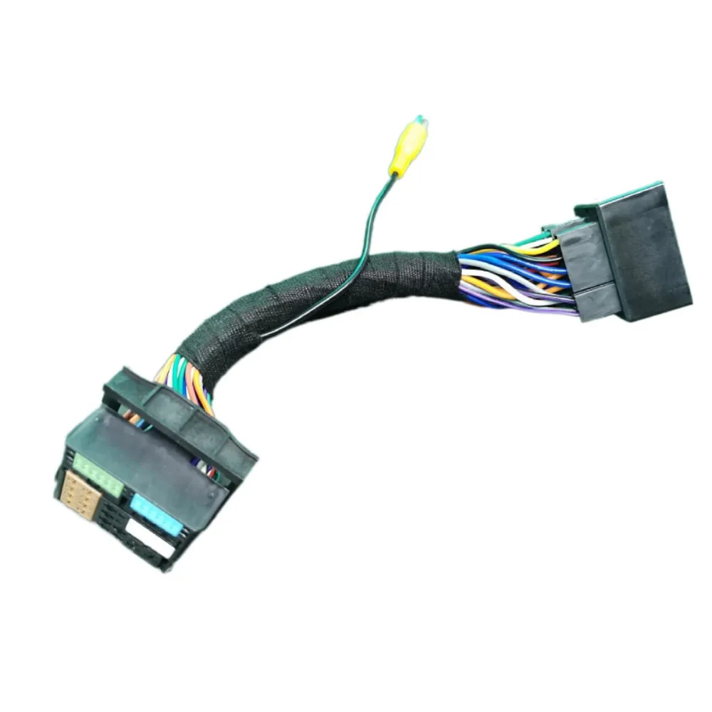 Adapter Extension Wiring Harness with Reverse Camera Video Cable For VW Golf 7 Lamando OEM MIB Navigation Head Unit