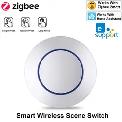 Ewelink Zigbee Switch Push Scene Button Switch Wireless Remote On Off Key Controller Scenario Switch Support Home Assistant