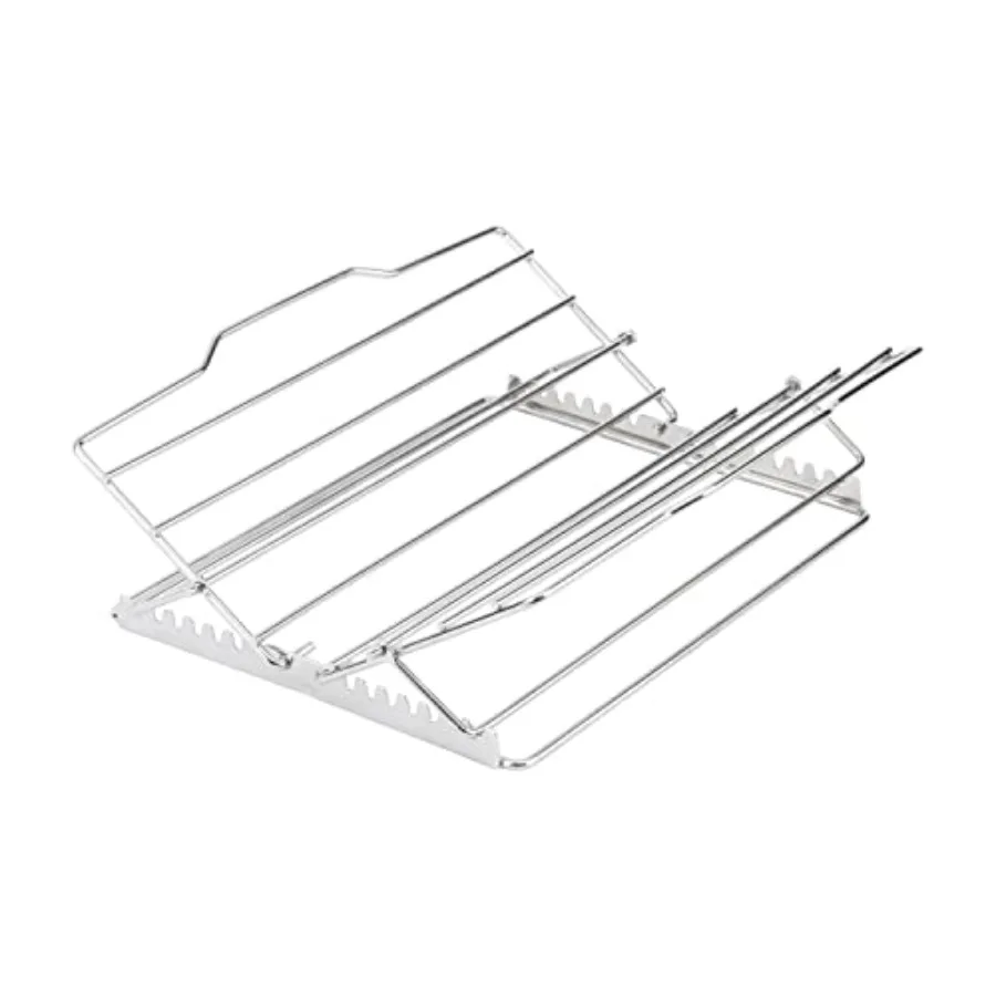 

Chrome Adjustable Roast Rack for Oven Cooking and Grilling: Durable Construction with Adjustable Height Settings to Fit Various