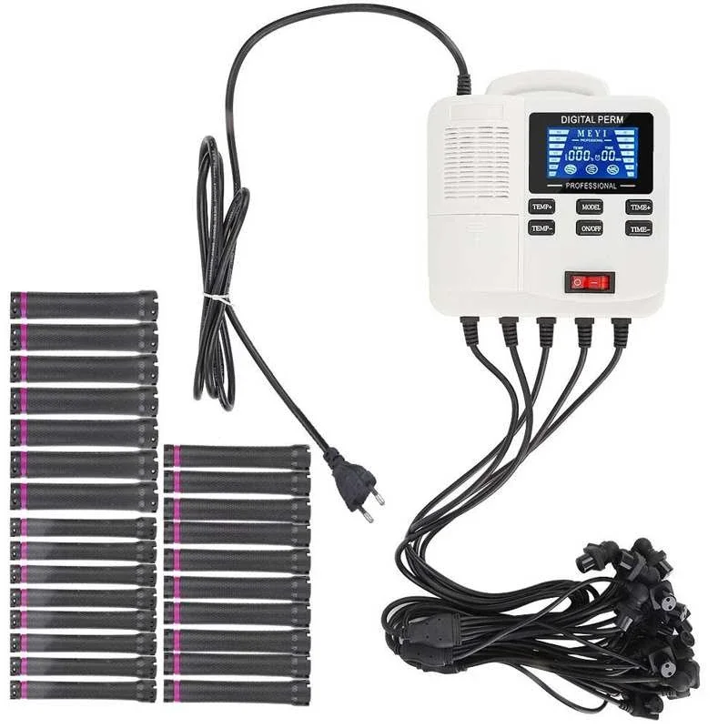 LCD Digital Hair Perm Machine PTC Heating Hair Curler Waver with Hair  Salon Barber Shop Hairdressing Device 110V-240V