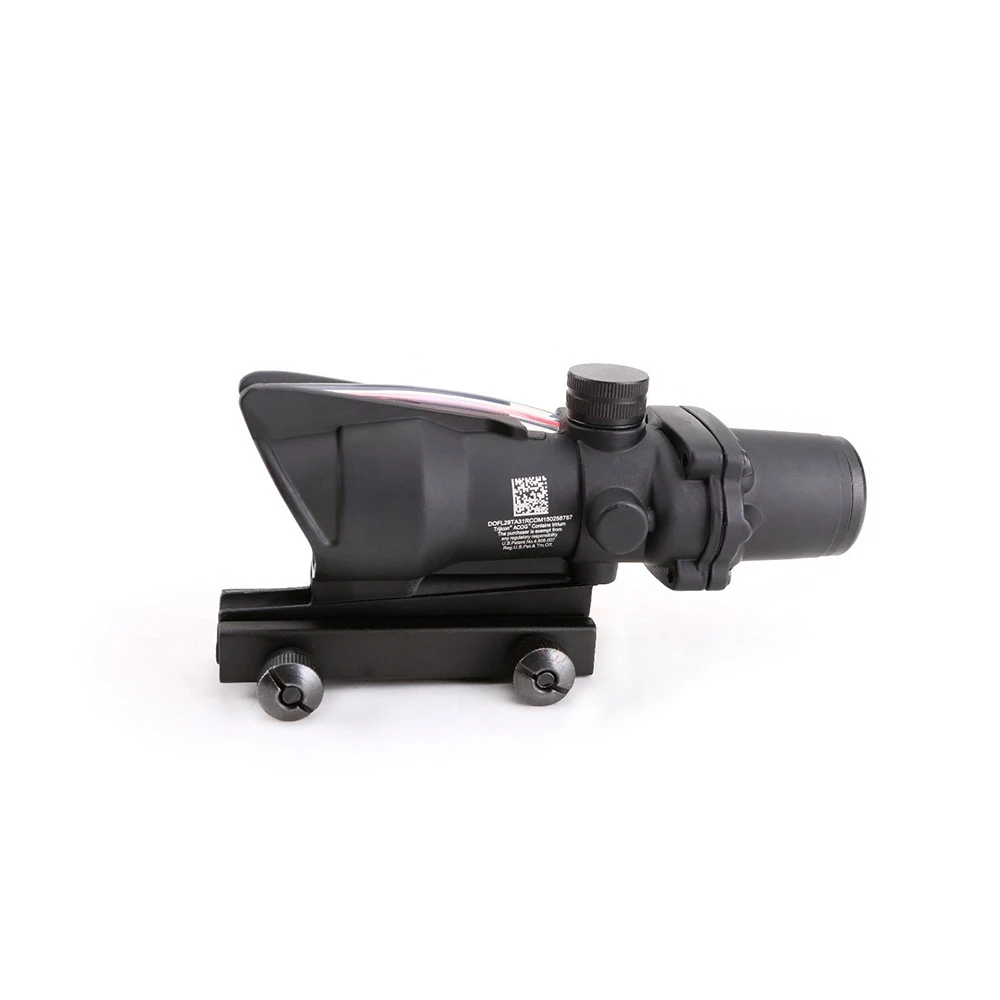 

Magorui Hunting ACOG 4x32 Red dot Rifle scope Sight Fiber Optics Red Illuminated