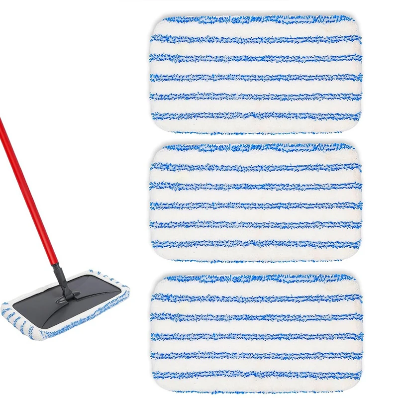 Flat Mop Pad Reusable & Washable Mop Refills For Wet & Dry Use, Dust Mop For Hardwood Laminate Tile Ceramic Cleaning Tool