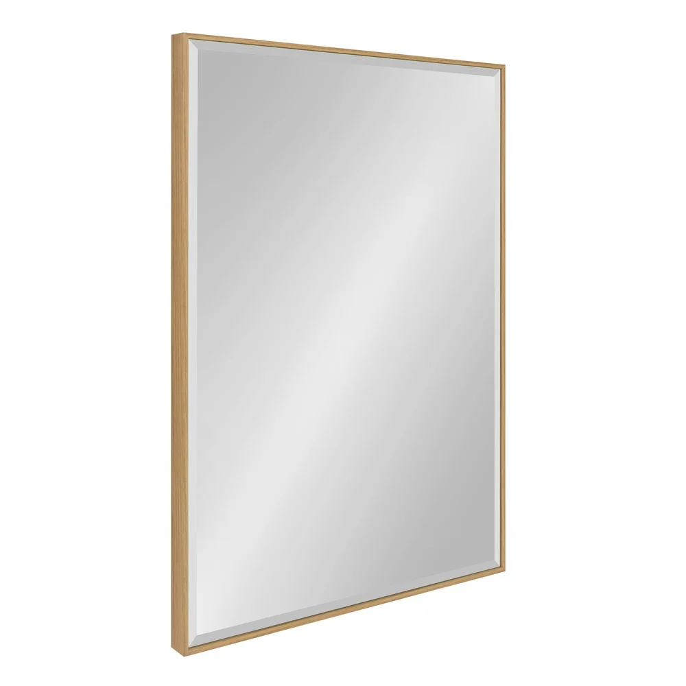 

Rhodes Large Decorative Rectangle Wall Mirror Beveled Glass Modern Frame Vertical or Horizontal Installation Home Decor