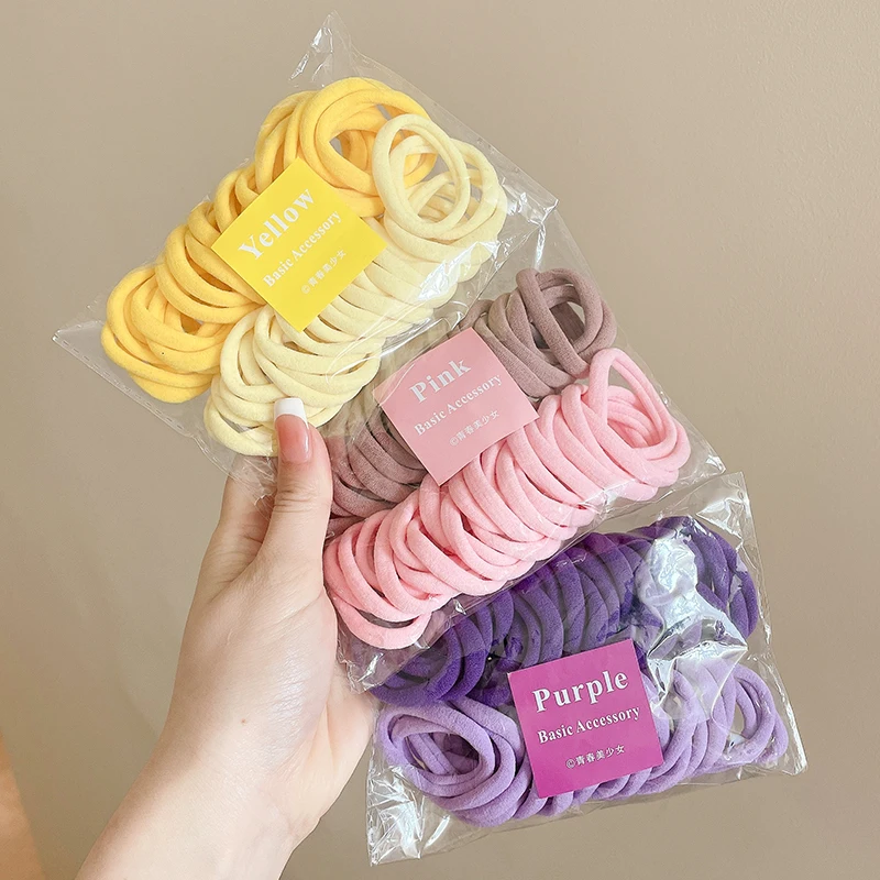 50PCS/Set Girls Hair Ropes Band Scrunchies Hair Accessories For Woman Kids Ponytail Holder Elastic Scrunchies Rubber Bands