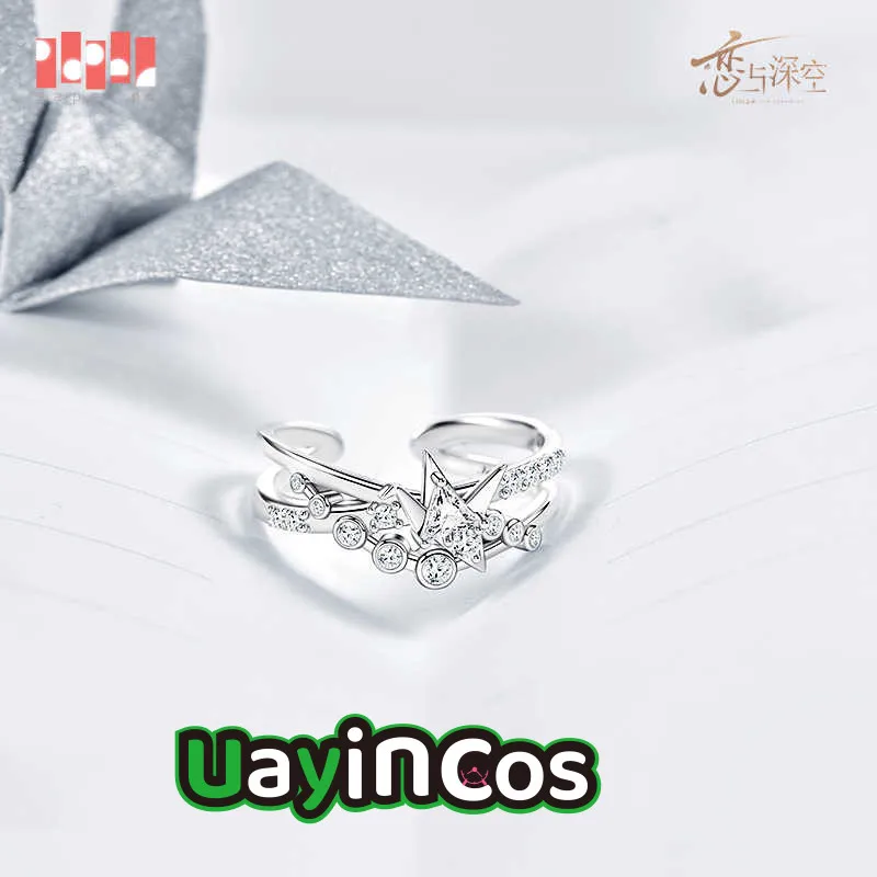 

Official Love and Deepspace Caleb Sylus Rafayel Zayne Adjustable Rings For Women Exquisite Simple Ring Set Jeweller