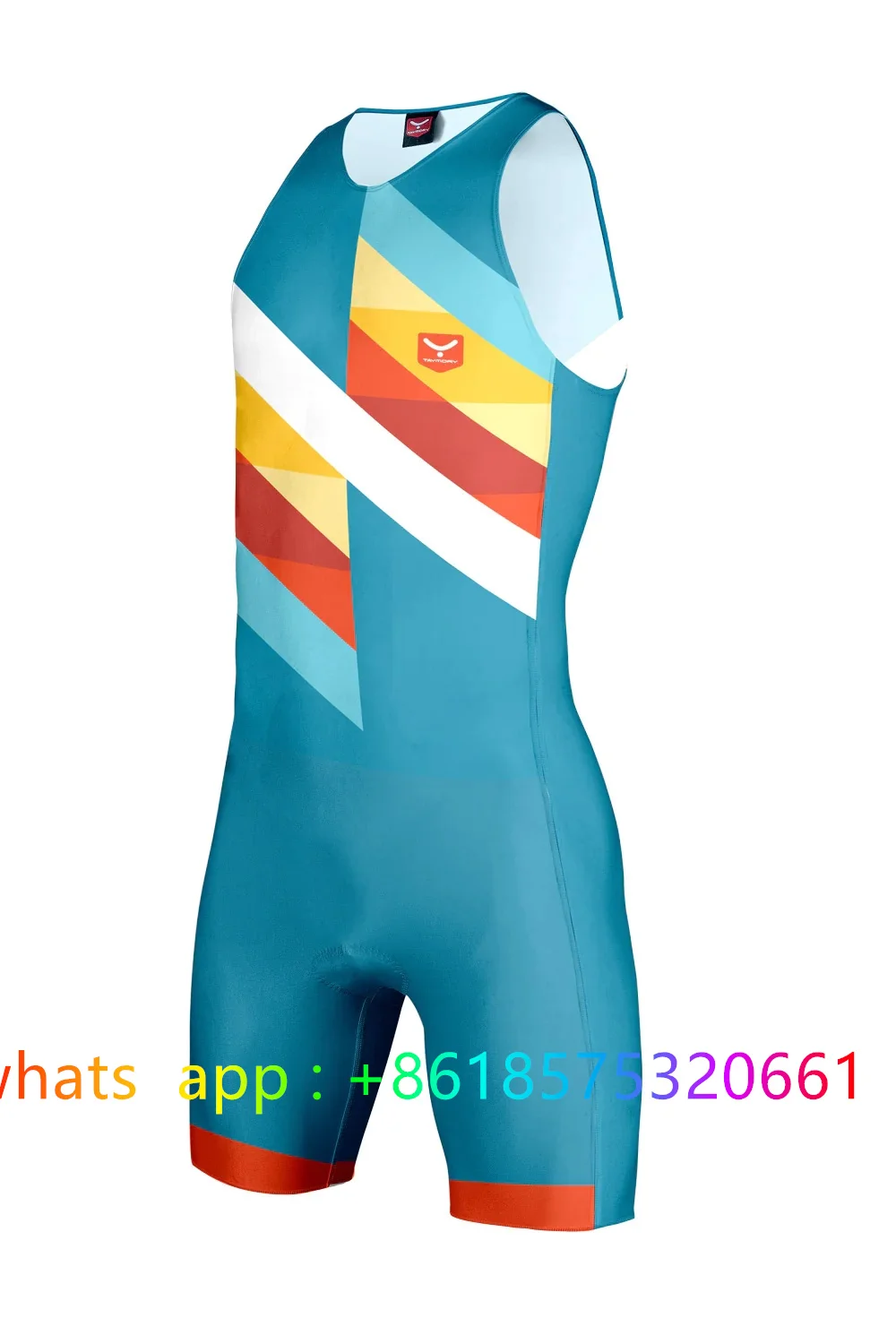 

2025 Triathlon Skinsuit Men Cycling Sleeveless Jumpsuit Outdoor Cycling Team Racing Jersey Swimsuit Running Custom TriSuit