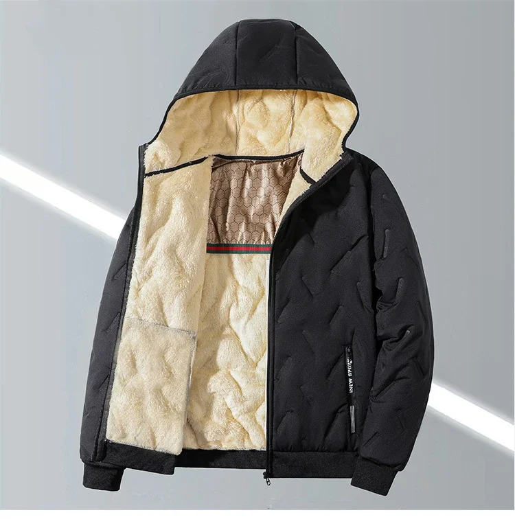Men's Autumn/Winter New Warm Coat Men's Fashion and Leisure Warm Zipper Anti Cold Versatile Men's Cotton Jacket