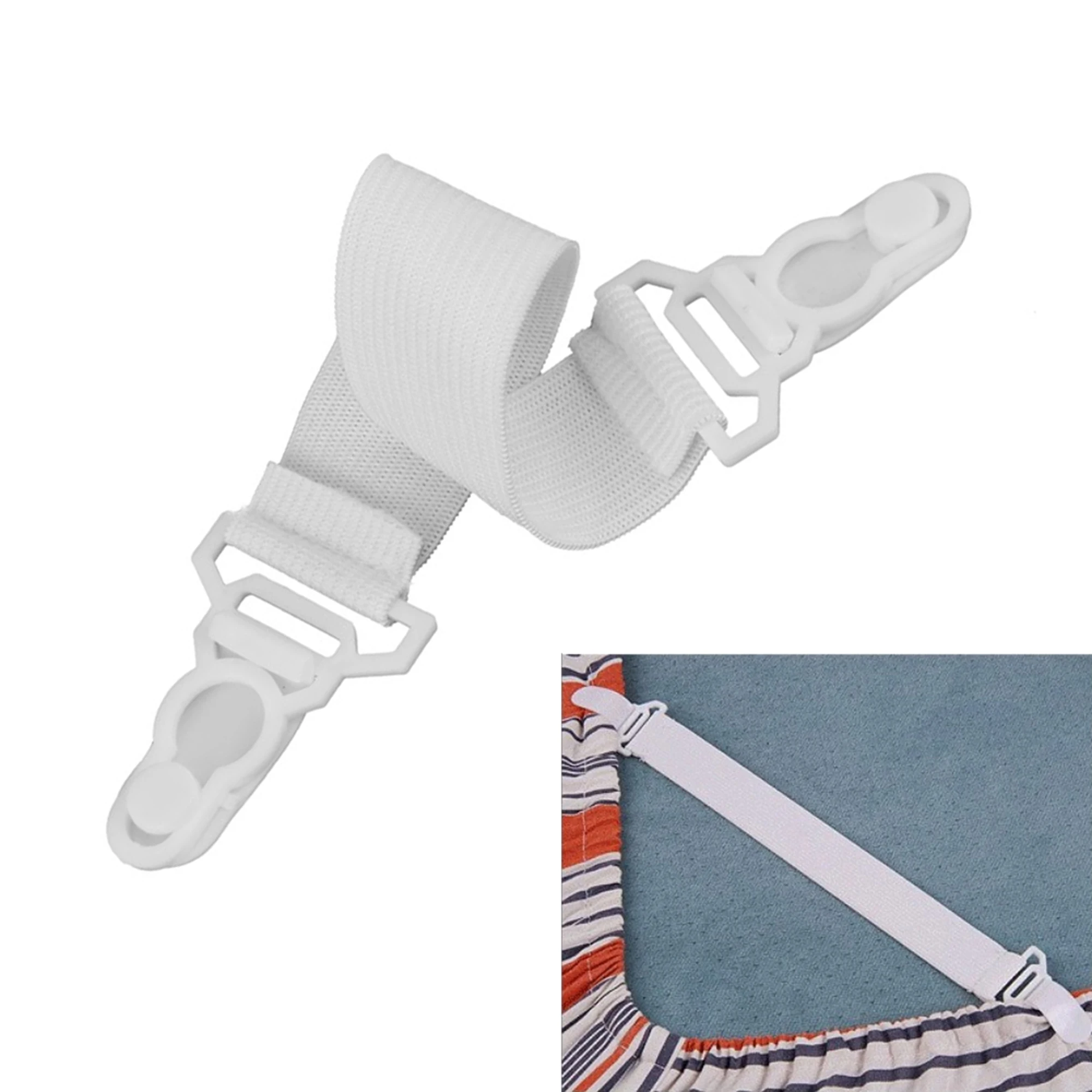 16pcs Bed Sheet Elastic Grippers Mattress Bed Sheet Straps Holder Clips Fastener