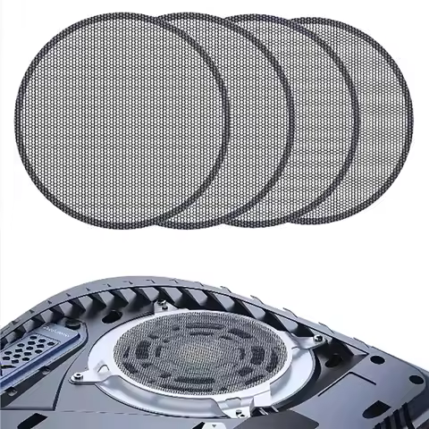 For PS5 2/4Pcs Fan Dust Filter Breathable Ventilation Dustproof Mesh Case Cover with Cleaning Brush for PS5 Slim Game Console