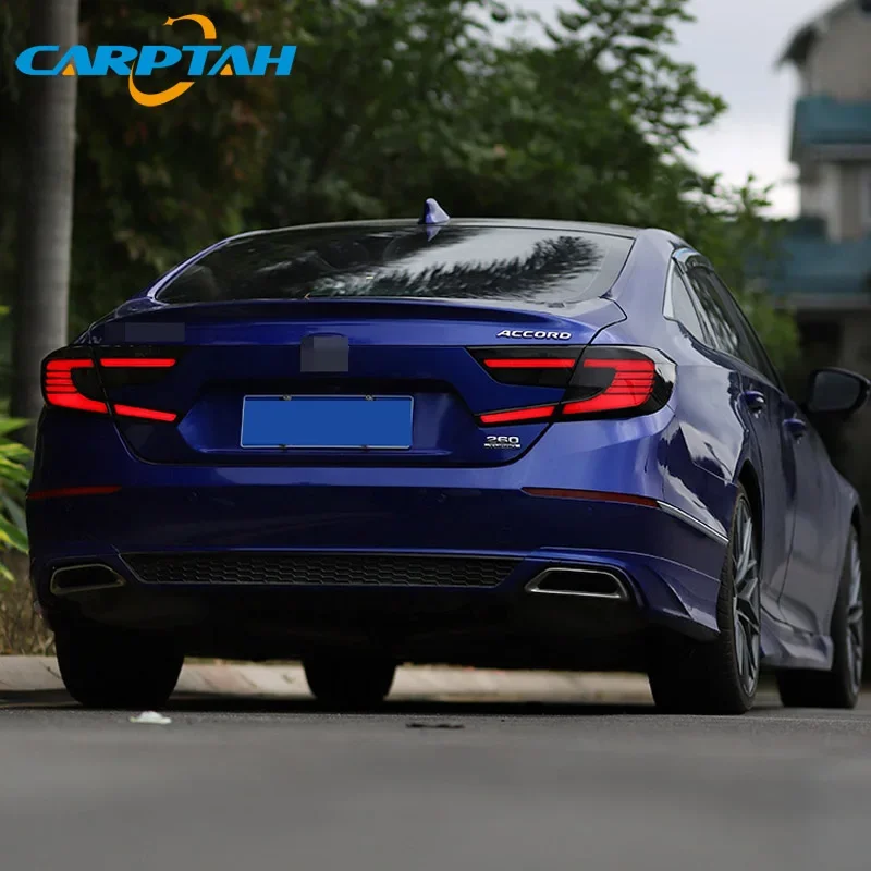 Car LED Tail Lights Taillight For Honda Accord 10 2018-2022 Rear Lamp DRL + Dynamic Turn Signal + Reverse Light + Brake LED