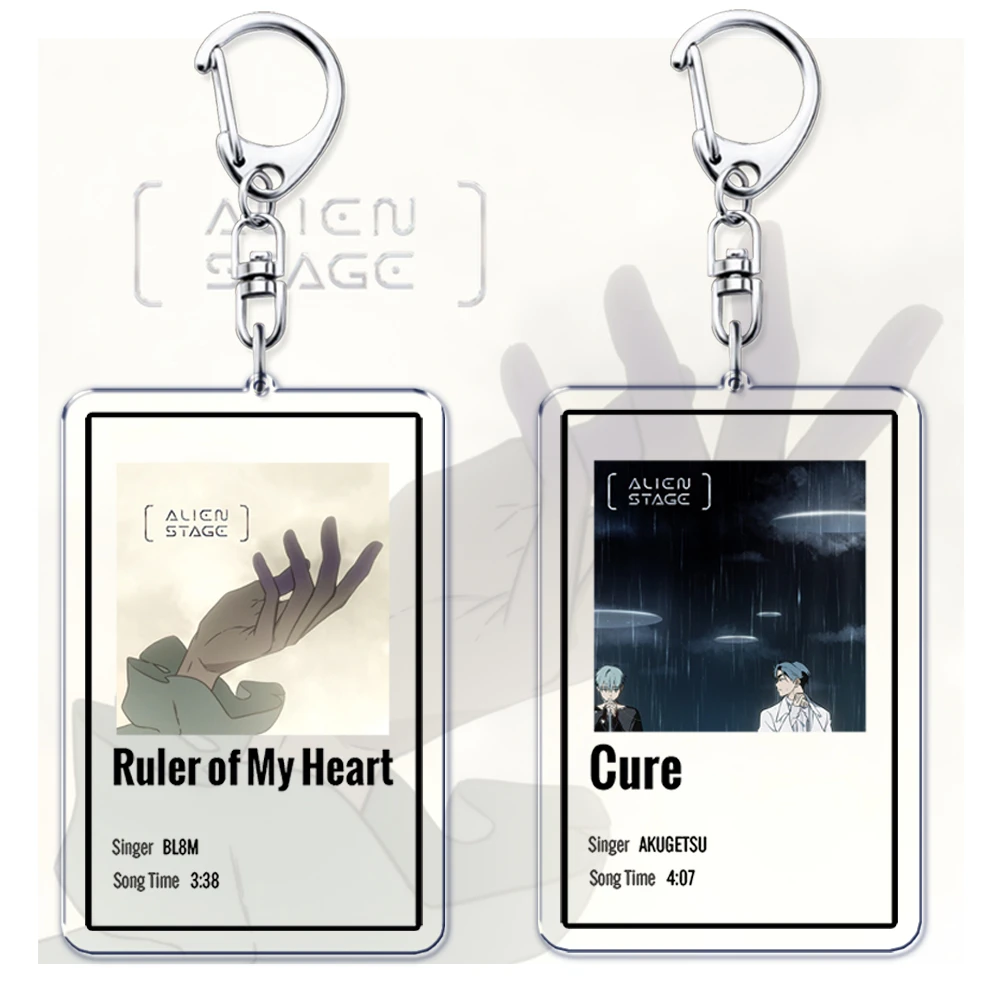 Popular Alien Stage Original Soundtrack Music Keychains for Women Accessories Bag Songs Playlist Code Keying Jewelry Fans Gifts