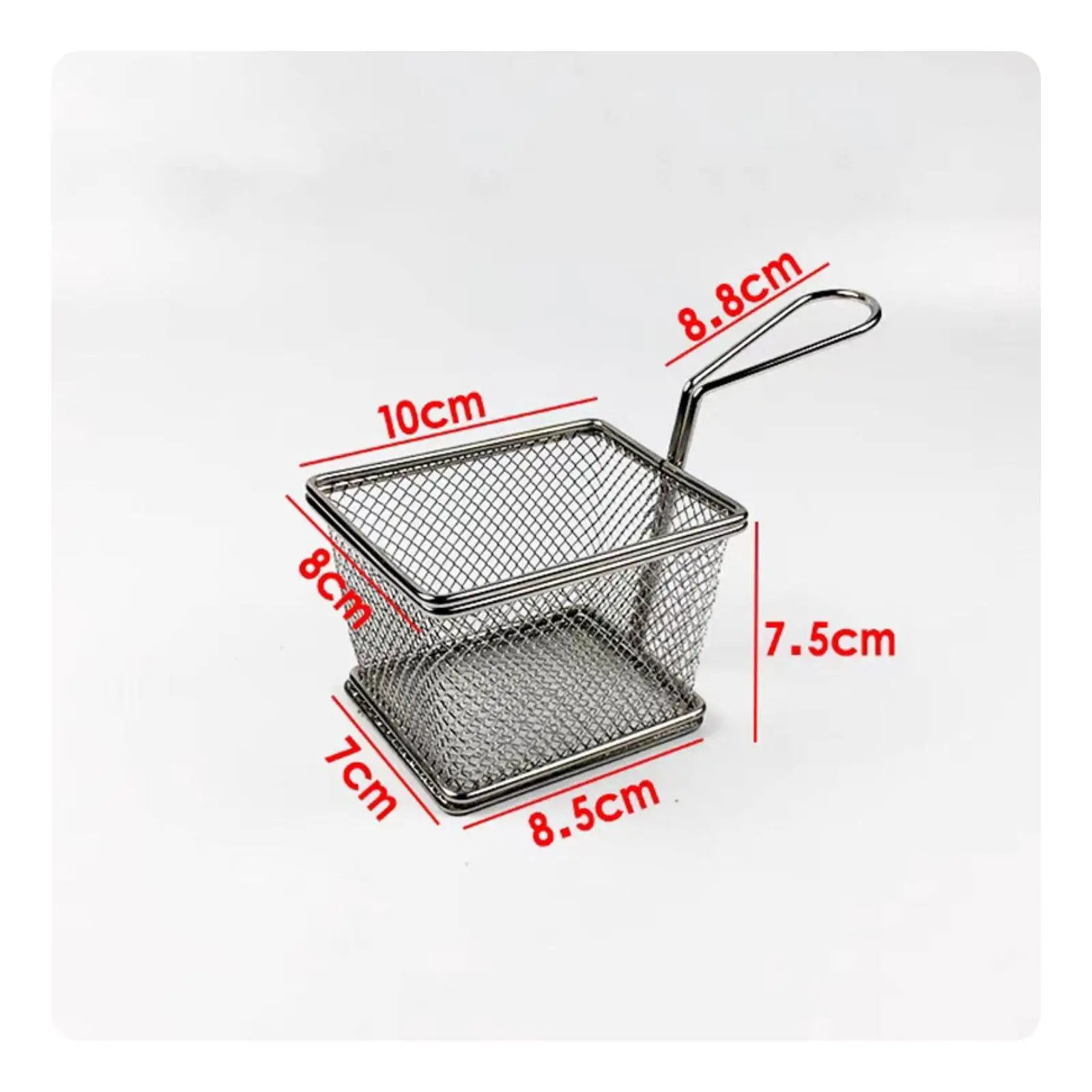 Mini Fry Basket Restaurant Style Ergonomic Handle for Parties