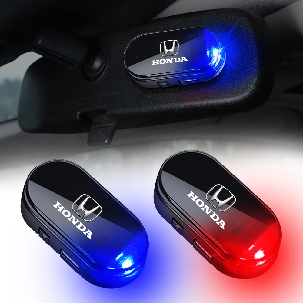 

1Pcs Car Solar wireless alarm light Styling for Honda Civic Accord CRV HRV Fit Jazz City Odyssey Jade Vezel Auto Accessories