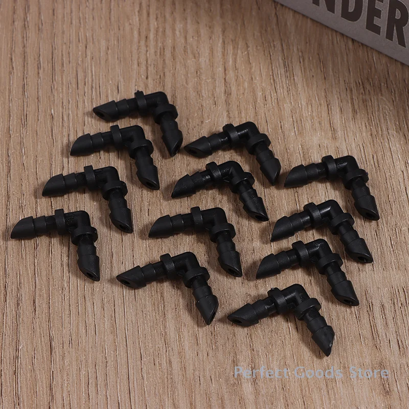 

50 шт. 90 градусов колено 4/7 мм соединитель для шланга садовый ирригационный полив соединительные фитинги 1/4 дюйма соединители для труб