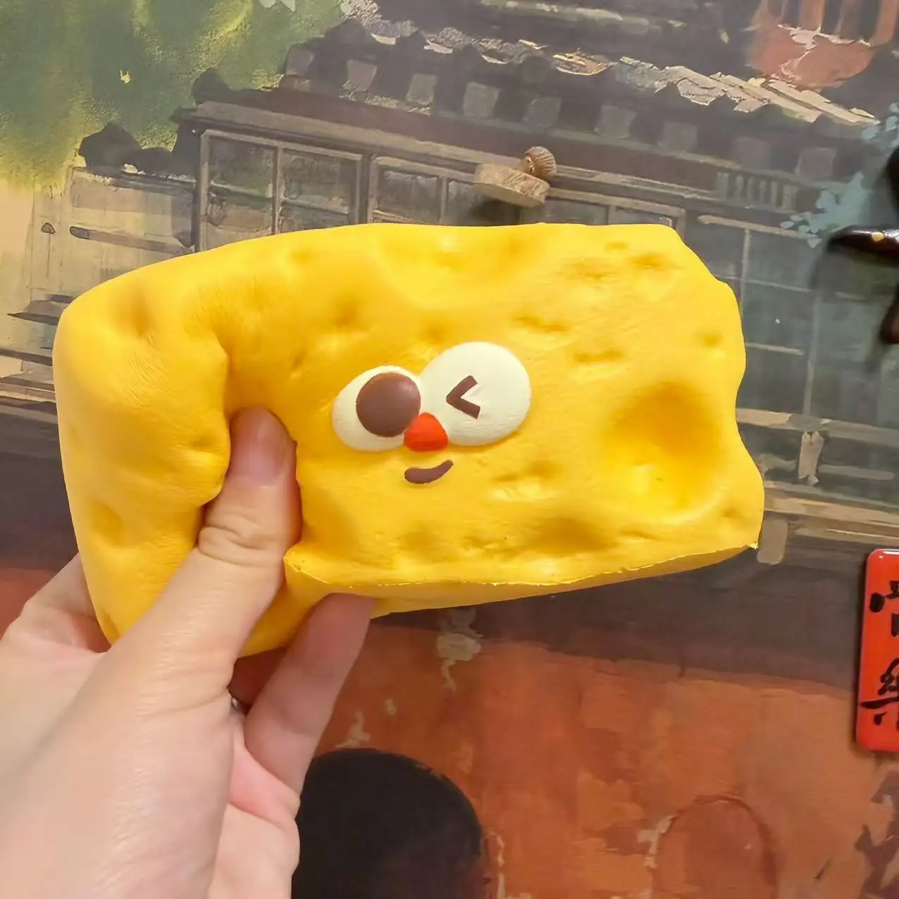 New Cute Cheese Block Slow Rebound Stress Relief Toy Soft Squishy Butter Toy for Children Educational And Entertainment