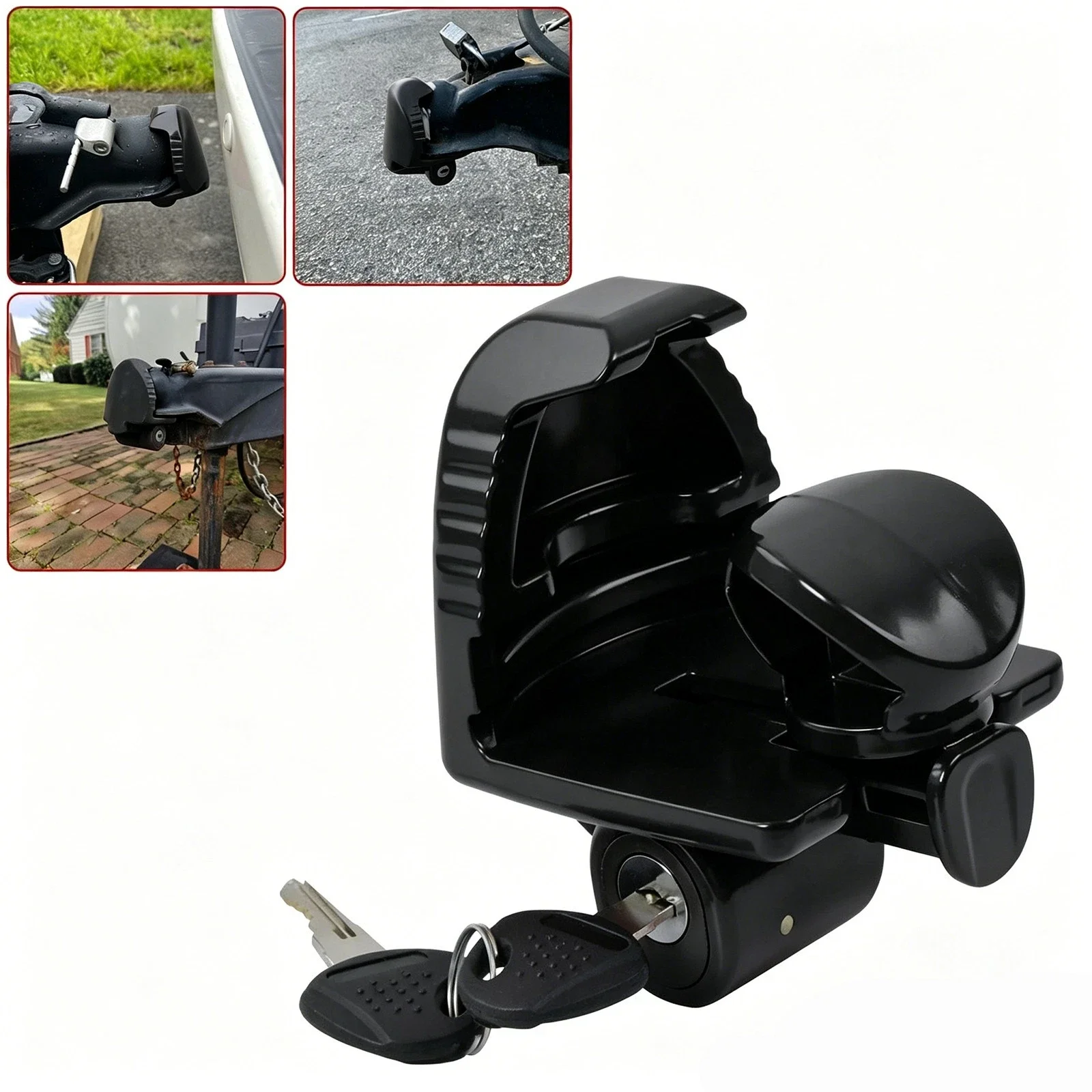 Heavy Duty Coupling Hitch Lock Trailer RV High Security Hitchlock Padlock Vehicle Secure Protective For Trailer Boat Camper Van