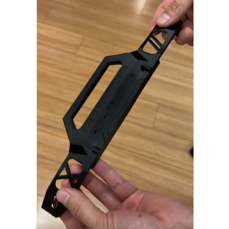 For CROSSRC EMO X6 XL3 1/8 RC Crawler, Tough TPU Front Bumper Guard with LED Light Holes  Bolt-On Direct Replacement Part