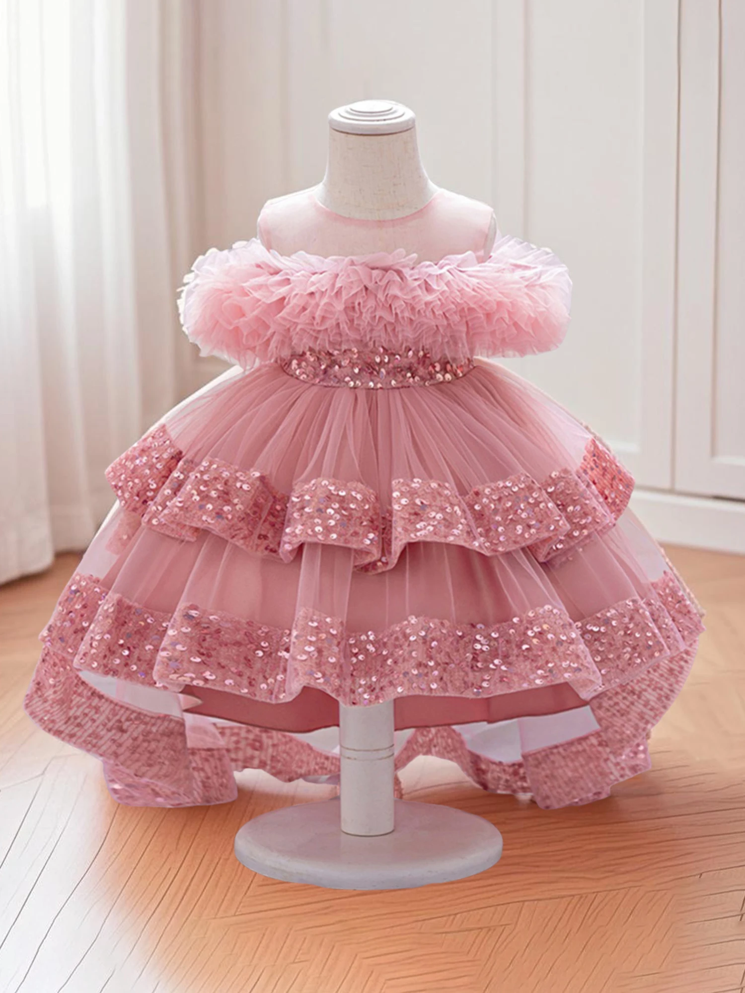 Girls Sequin Princess Dress 5