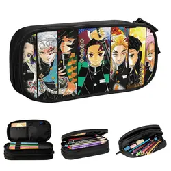 Kimestu No Yaiba Demon Slayer Pencil Cases Fashion Manga Japan Samurai Pen Bag Kids Large Storage School Supplies Pencilcases