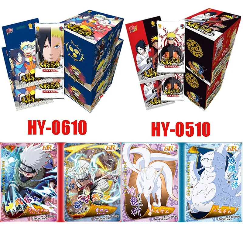 

Naruto Collection Cards HY-0610 HY-0510 Booster Box Uzumaki Uchiha Sasuke Tcg Haruno Sakura Hatake Kakashi Game Children Gift