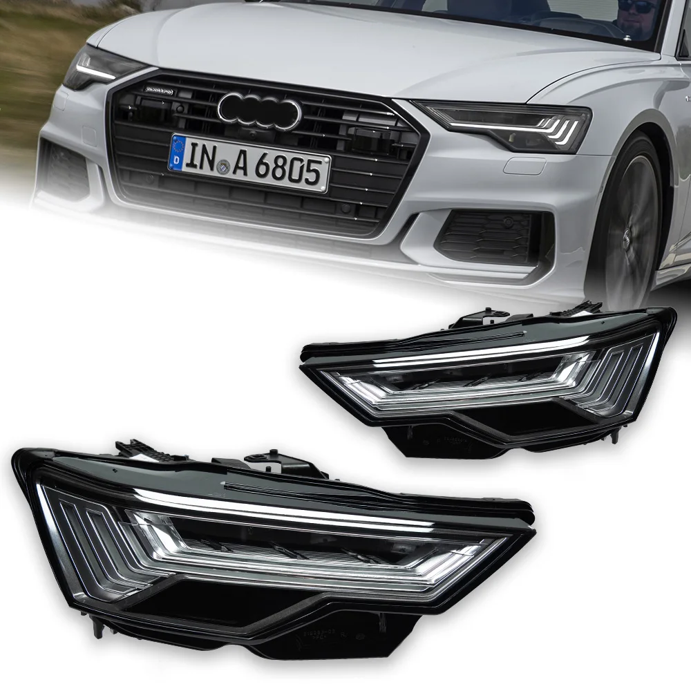 

Car Accessories Head Lamp for Audi A6 Headlights 2019-2023 A6 C8 LED Headlight DRL Dynamic Singal High Low Beam Automotive