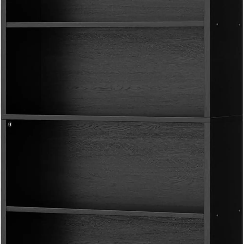 

6-уровневая черная книжная полка, открытый стеллаж высотой 70,6 для домашнего офиса и хранения в гостиной