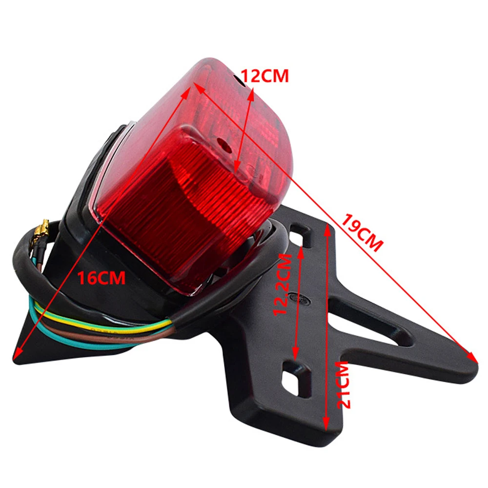 Motorcycle Tail Lamp for Honda Jialing Zongsheng JH125L ZS125GY ZS200 JH150L Dirtbike Motocross Rear Brake Stop Warning Light