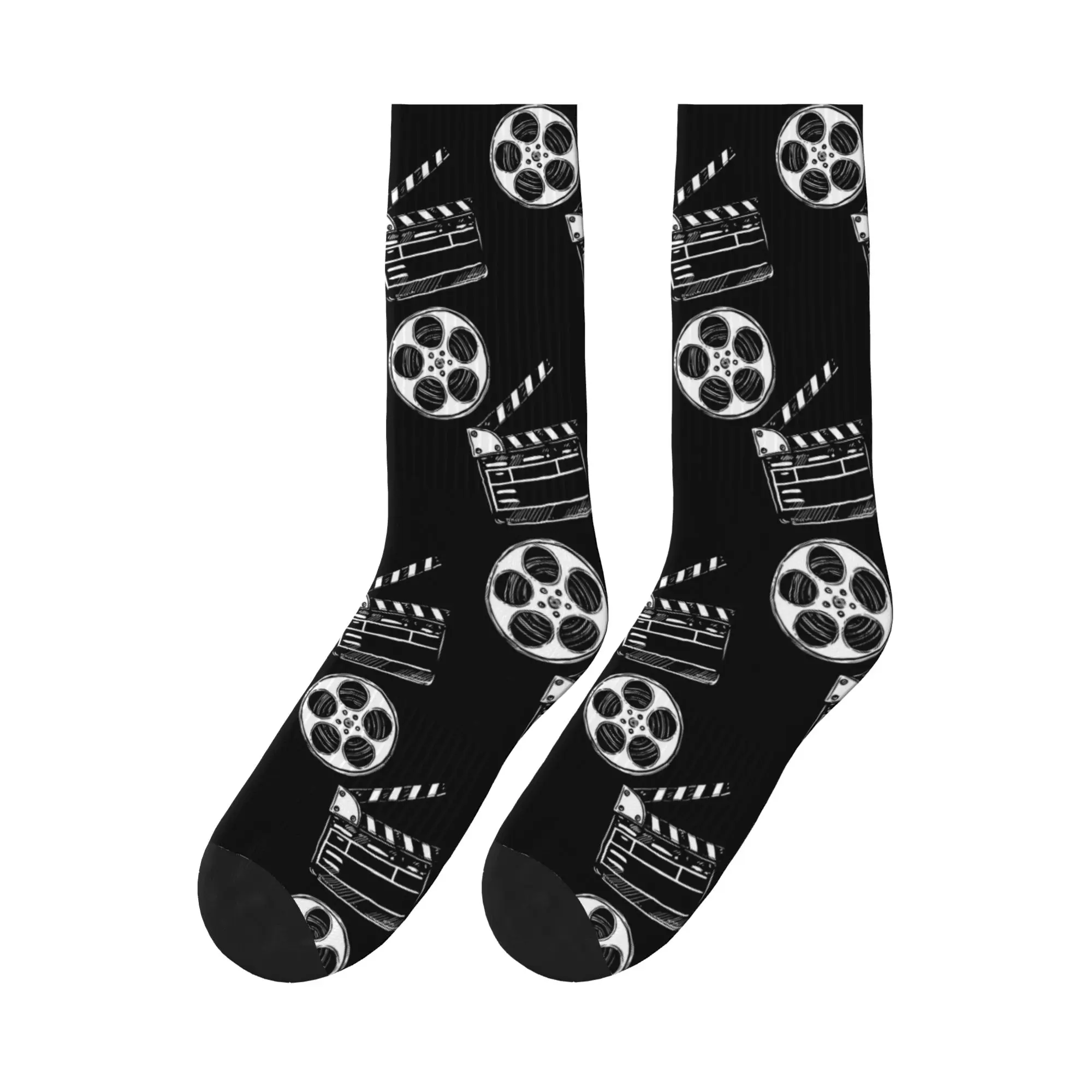 

Movies Film and Clapperboard Sports Socks Super Soft Stockings All Season Long Socks for Unisex Christmas Gifts