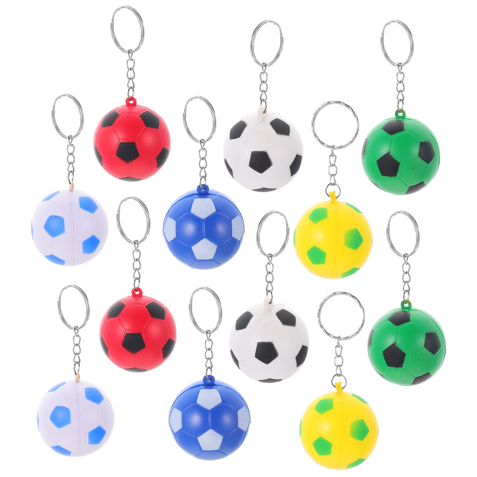 

12 Pcs Keychain 4CM PU Foam Decorative Bag Pendant Multi Decorative Bag Pendant Color Keychains SportsSouvenir