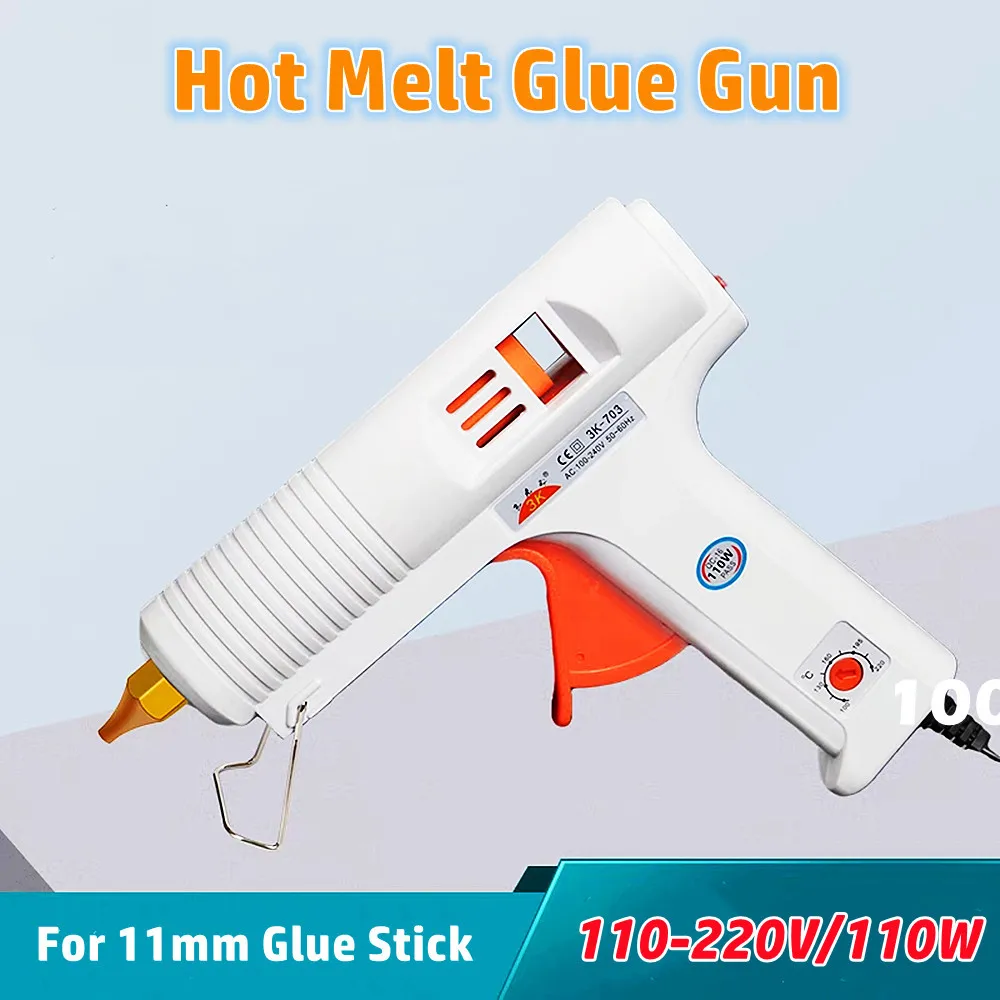 Portable 3K703 Hot Melt Glue Gun 100V-220V 110W Temperature Adjustable Silicone Glue Gun Suitable for 10.8-11.5mm Glue Stick