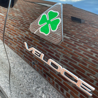 Fender Decoration Stickers Four Leafs Clover Carbon Style Epoxy Car Stickers For Alfa Romoe Giulia Stelvio Exterior Accessories