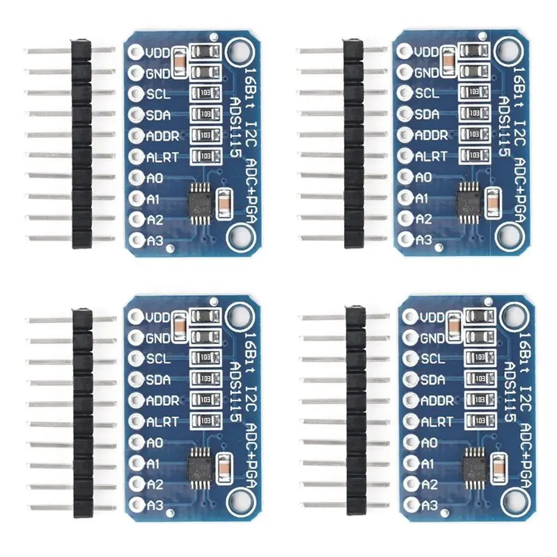 DTB7 ADS1115 16-Bit 4-Channel ADC Module for I2C IIC Interface with Programmable Gain Amplifier for Arduino Raspberry Pi (4PCS)