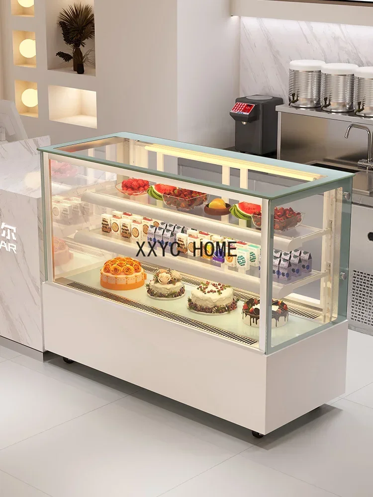 Cake Fresh Refrigerated Display Cabinet Desktop Small Mousse West Point Dessert Beverage Milk Tea Deli Fruit Freezer