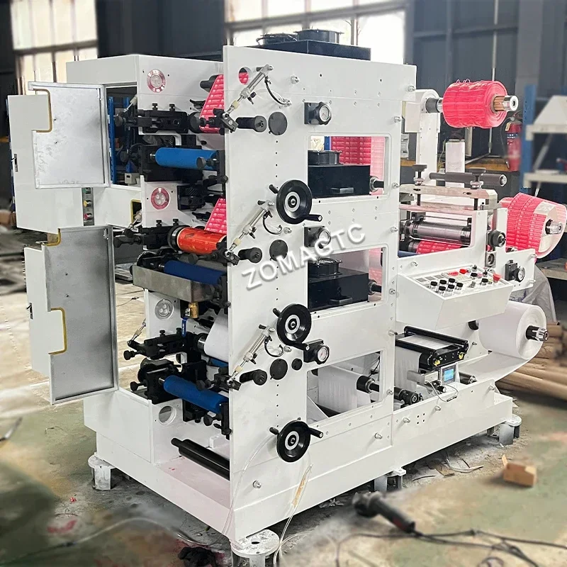 Customized Automatic Roll To Roll Flexographic Printing Machine Mutil Colors Flexo Label Heat Shrink Film Flexo Printing Pres