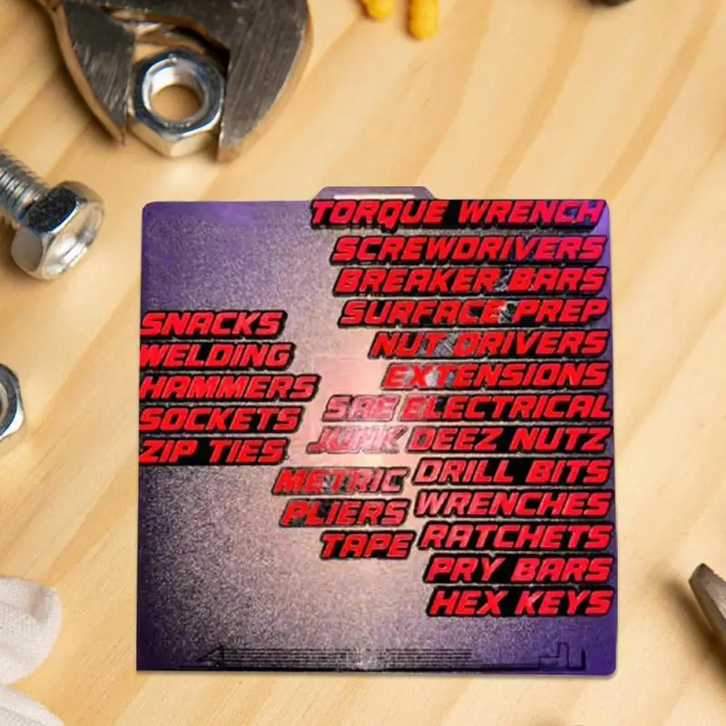 Tool Box Labels Tool Box Organizer Sticker Multifunctional 3D Toolbox Decals For Shop Garage Drawer Locker Shelf Cabinet