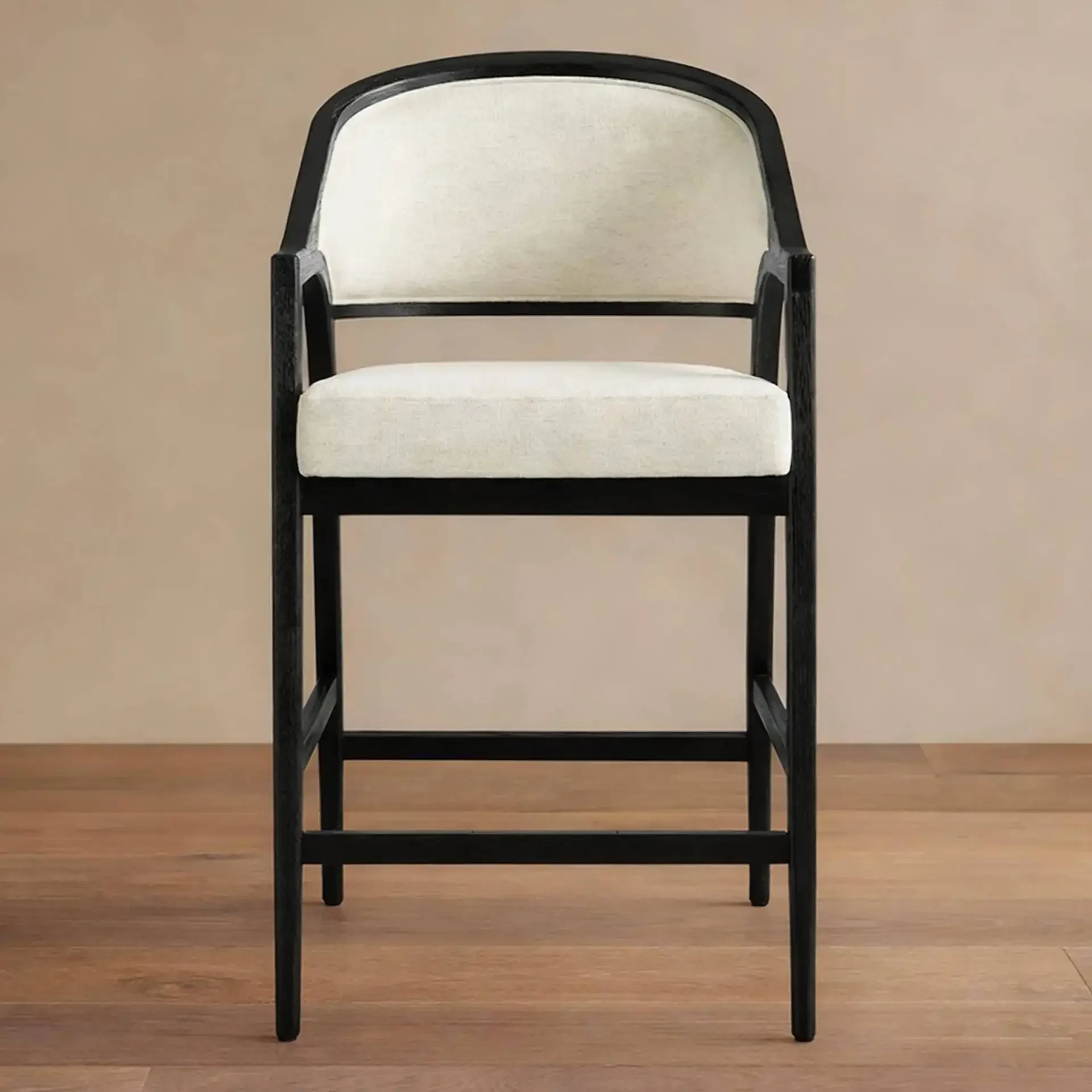 Solid wood bar chair backrest B & B hotel bar lounge chair armrest high stool