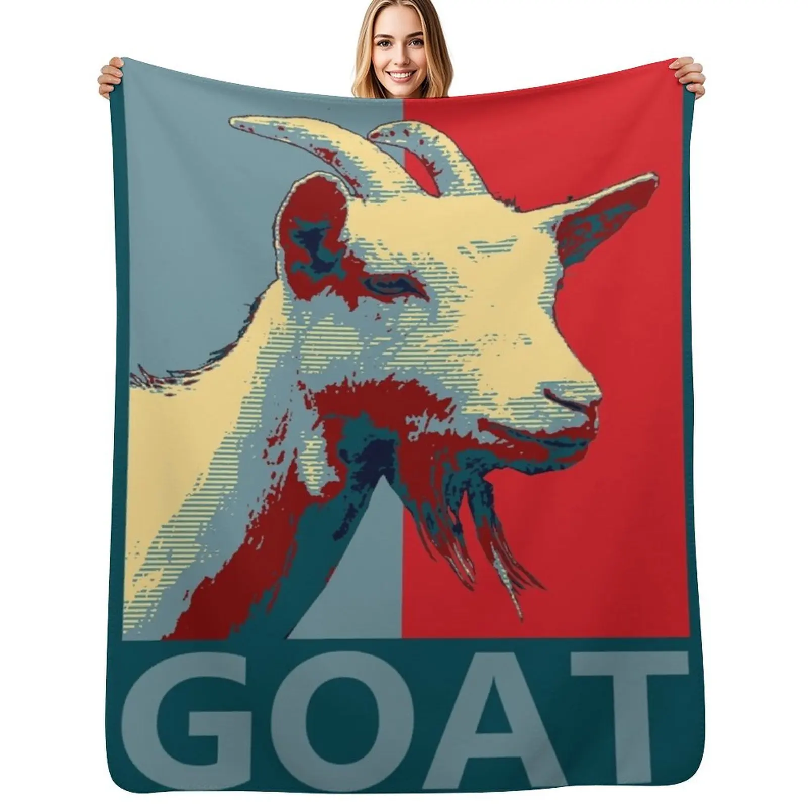 GOAT Throw Blanket Cute Weighted Decorative Sofa Flannel Blankets For Baby funny gift Blankets