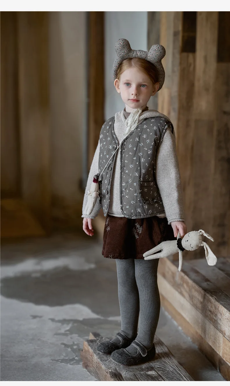 الخريف الشتاء صوف مبطن بسيط بلون الفتيات الجوارب قطعة واحدة طماق الأطفال Legwear ل 1-6Y