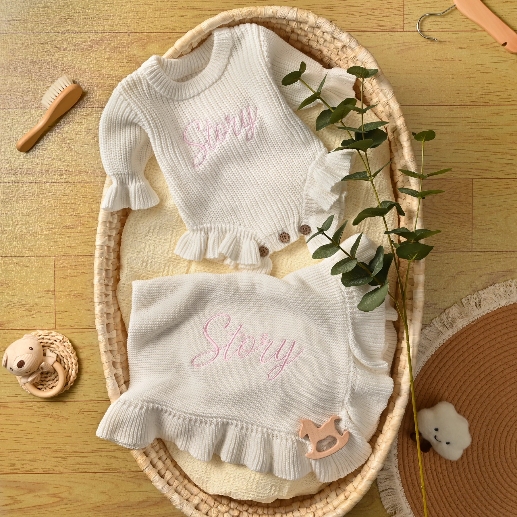 

Personalized Baby Knit Bodysuit Custom Name One Piece blanketInfants Children Girl Gifts Clothes New Born Ropa Para Bebe Romper