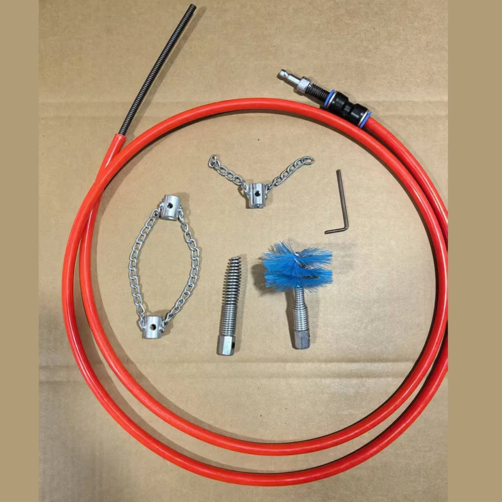 For Home Plumbing 5meters Hand Crank Auger Effective Toilet Clog Remover Hand Crank Tool Hand-cranked Mechanism