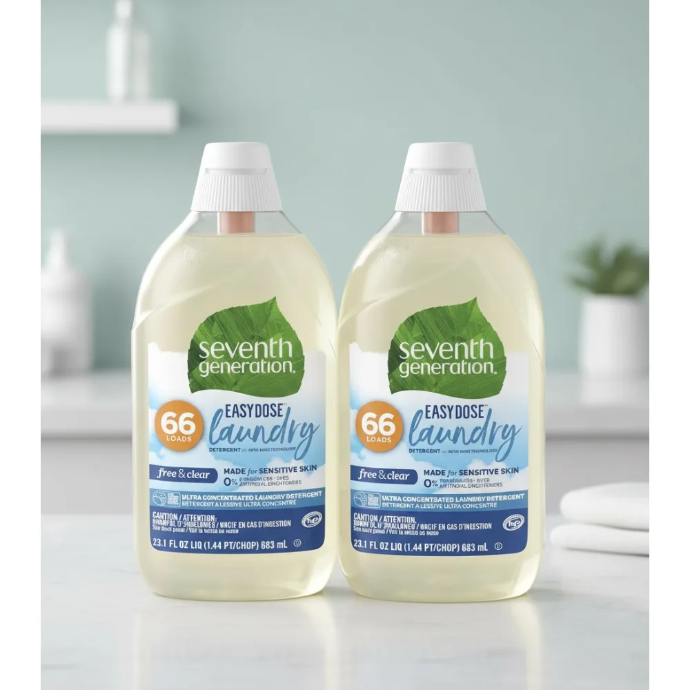 

Ultra Concentrated Liquid Laundry Detergent for Sensitive Skin, Plant-Based Formula, Easy-Dose Technology, 23.1 Fl Oz (6 Pack)