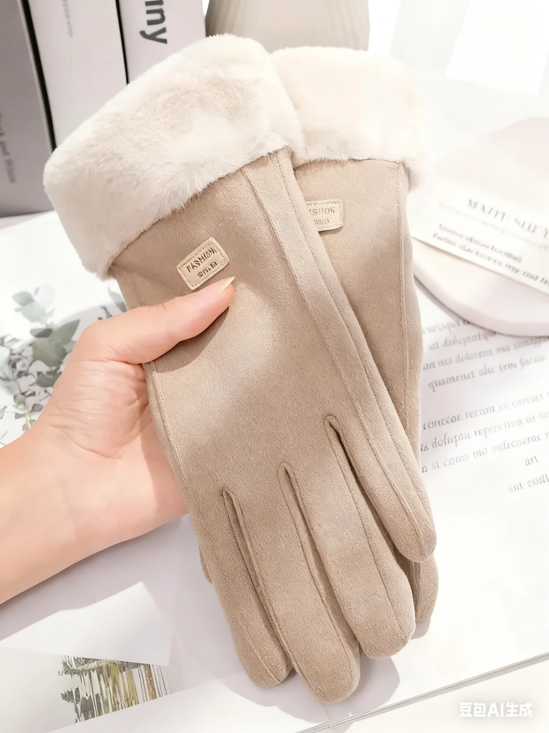 AliExpress WRELS Women Winter Thick Plush Gloves Fashion Warm Suede Outdoor Guantes Lady Touchscreen Driving Gloves Sports Cycling Mittens