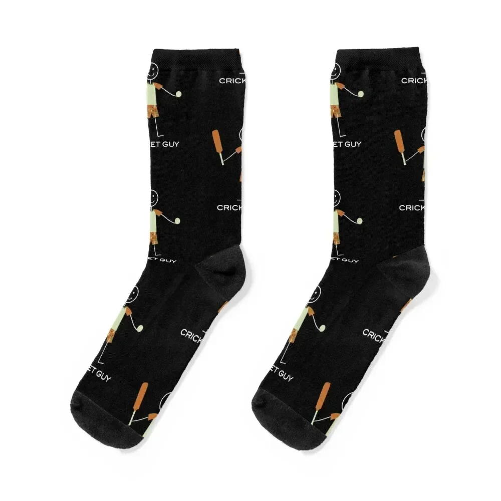 

Funny Mens Cricket Guy Socks colored man Socks Women Men's