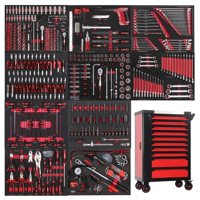 Mechanic Tool Cabinet Trolley With 491pcs Rolling Tool Set for Workshop