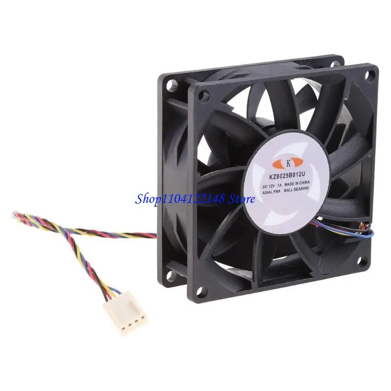 P9FA CPU Dual Ball Bearings 8x8x2.5cm 12V 1.00A Brushless Cooling Exhaust Fan