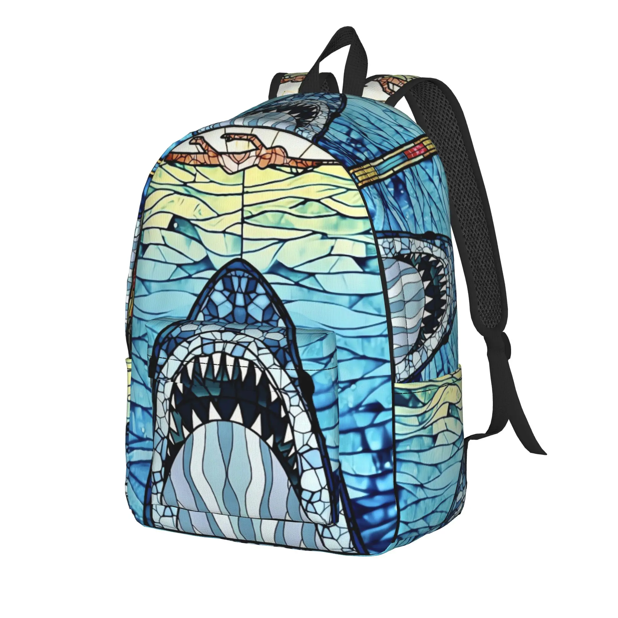 Jaw-Shark Classic Film Amity Island Backpack Women  Lightweight Backpacks Polyester Aesthetic School Bags University Rucksack