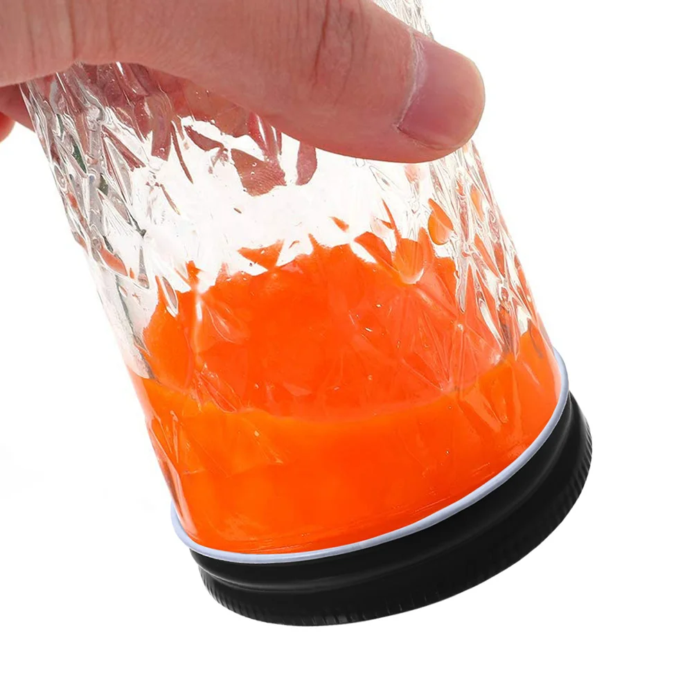 

6pcs Tinplate Jar Lids Wide Mouth Reusable Canning Caps Leak-Proof Storage Covers For Jam Fruit Vegetables Sealing Lid