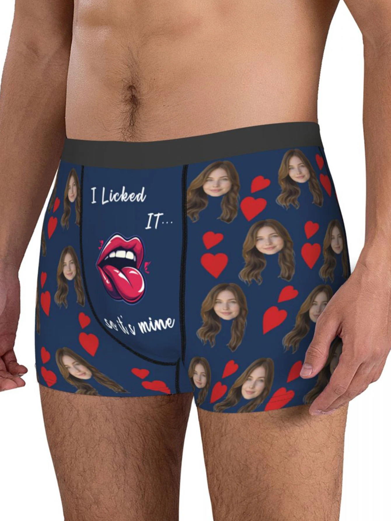 Biancheria intima personalizzata con foto per il viso, boxer personalizzati, regalo di San Valentino da uomo personalizzato per il marito, regalo di anniversario per papà